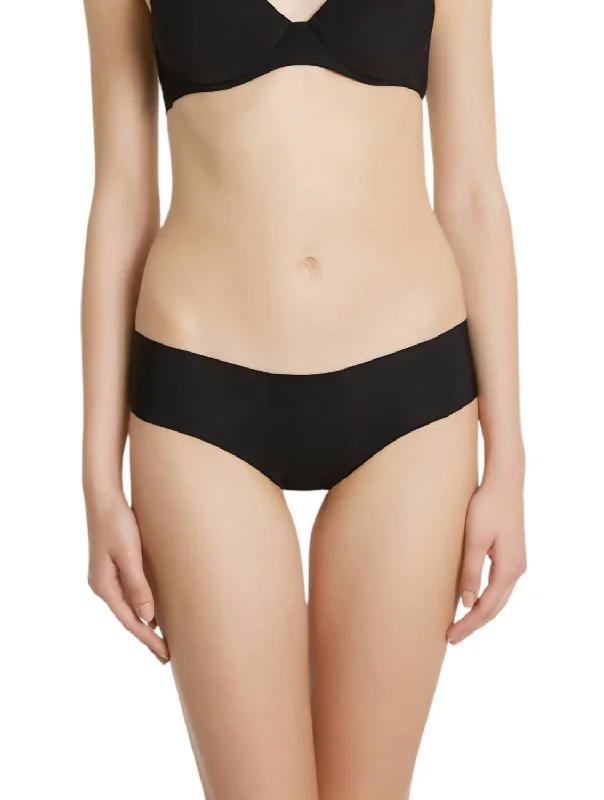 Chic Clothing For Women Women's Black Cotton Full Cut Bikini