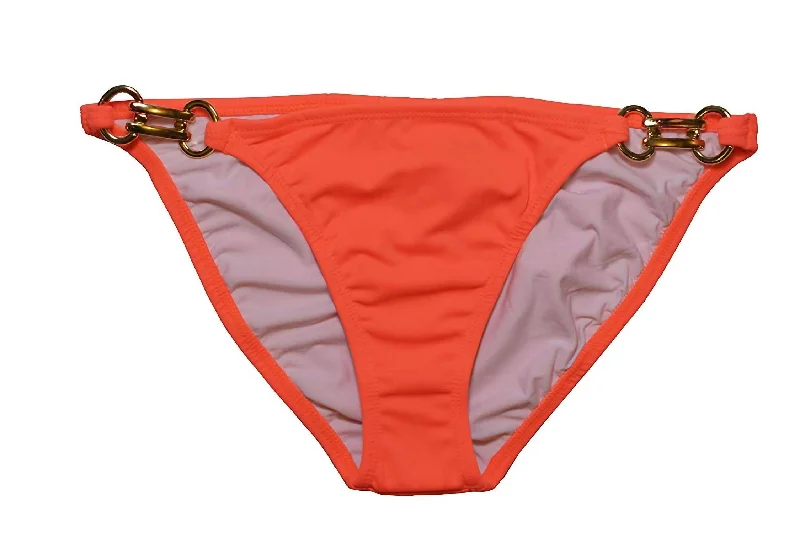 Women's Plus-Size Apparel Chain Strap Bikini Bottom In Tangerine