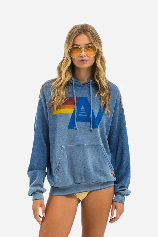 Women's Resort Garments Aviator Nation Vintage Logo Relaxed Pullover Hoodie in Faded Water Women's Resort Garments Aviator Nation Vintage Logo Relaxed Pullover Hoodie in Faded Water