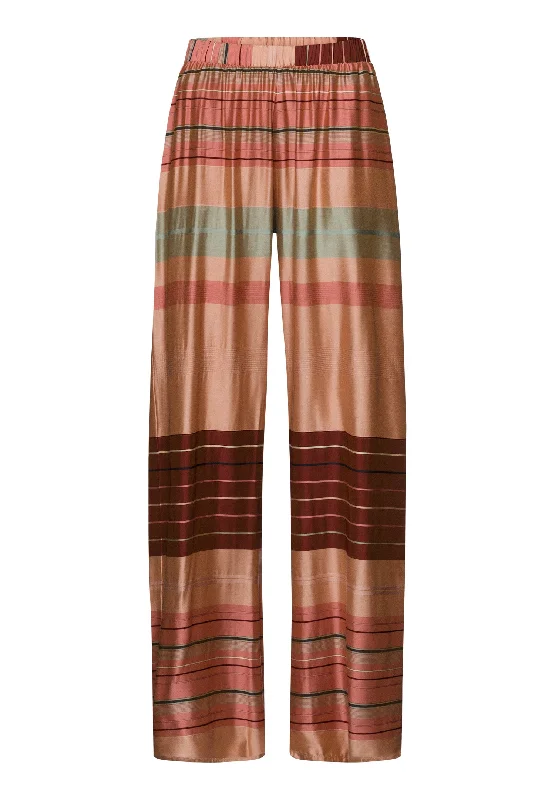 Affordable Luxury Women's Garments Hannah Striped Color Block Pants | Earth Tanned Stripe 74859-2166 Affordable Luxury Women's Garments Hannah Striped Color Block Pants | Earth Tanned Stripe 74859-2166