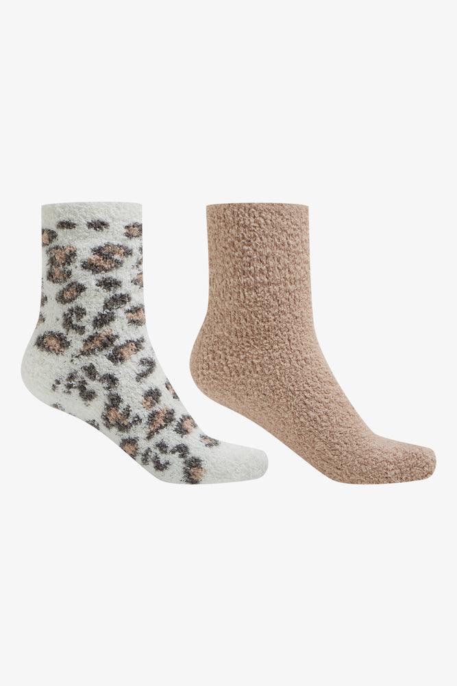 Women's Garments 2 Pack Animal Chunky Socks Natural