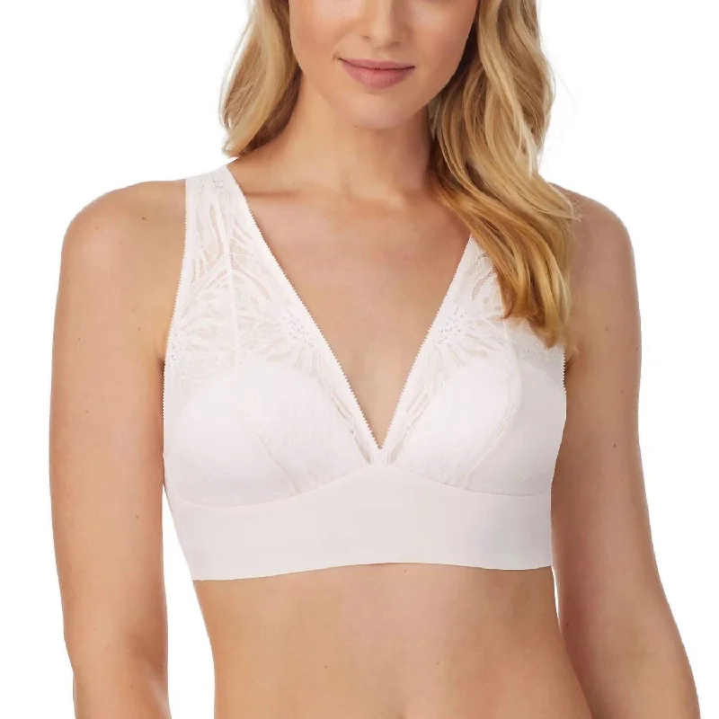 Women's Stylish Vacation Attire Sleek & Lace Built Up Bralette In Mauve Chalk