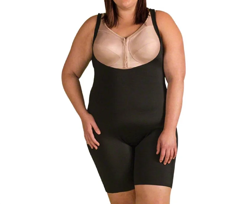 Women's Evening Wear Outfit Full Body Supportwear - Plus Size In Black