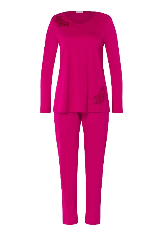 Women's Vintage Attire Michelle Supima Cotton Pajama Set | Fuchsia 74946-2462