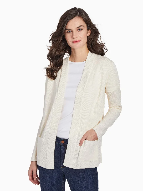 Women's Clothing Apparel Sets Open Front Ribbed Icon Cardigan