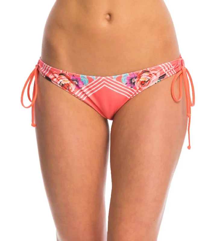 Women's Resort Apparel Women's Bloomin Beach Tie Bikini Bottom In Multi