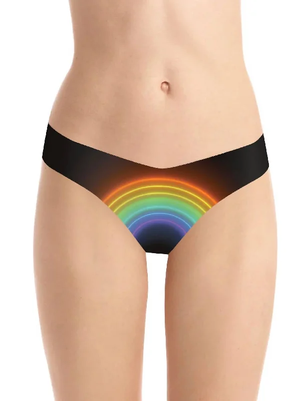 Women's Seasonal Wardrobe Clothing Photo-Op Thong Panty In Rainbow