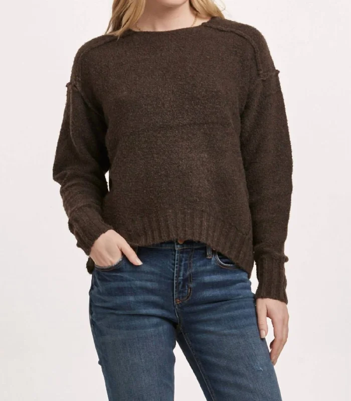 Women's Outfit For The Office Jenna Sweater In Dark Charcoal