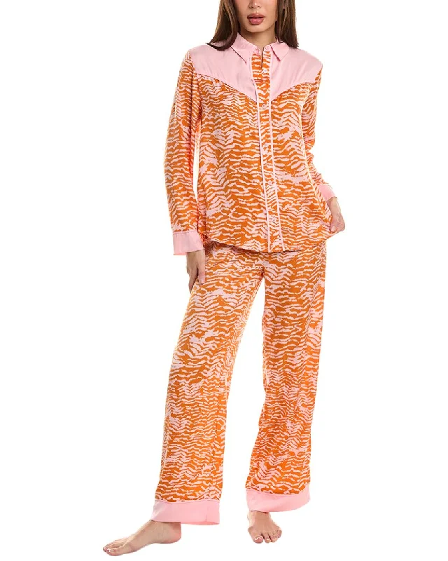 Stylish Women's Outfit Room Service 2pc Western Pajama Set