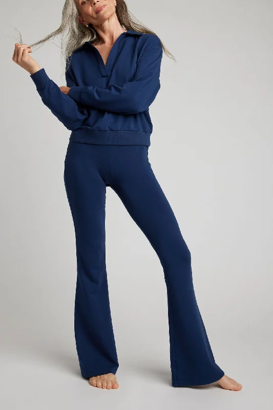 Formal Garments For Women Club Flare Pant in Navy