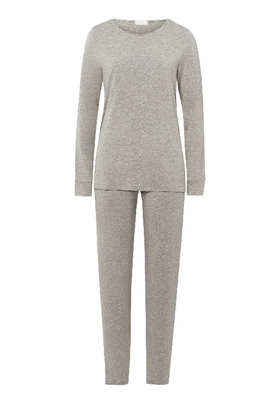 Women's Seasonal Wardrobe Clothing Natural Elegance Pajama Set | Grey Melange 74951-958