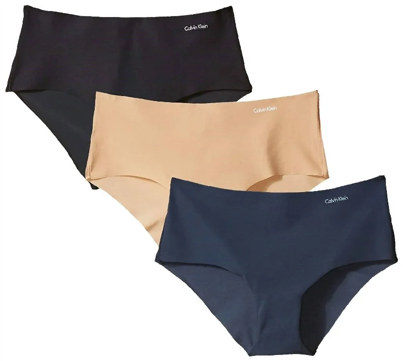 Comfortable Women's Clothing Women's 3-Pack Invisibles Hipster Panty In Black/light Caramel/speakeasy Comfortable Women's Clothing Women's 3-Pack Invisibles Hipster Panty In Black/light Caramel/speakeasy