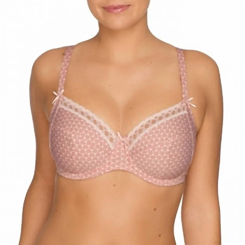 Stylish Women's Garments For Holidays Twist Happiness Full Cup Wire Bra In Peachy