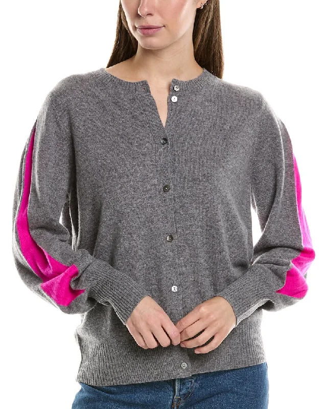 Women's Chic Outerwear Attire InCashmere Splice Cashmere Cardigan