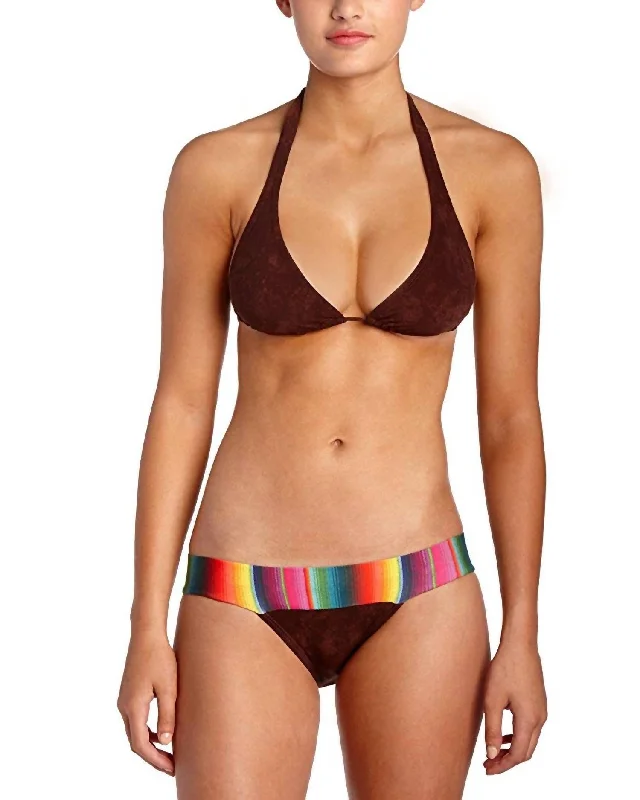 Women's Comfortable Clothes For Weekends Maya Full Covered Bikini Bottom In Brown