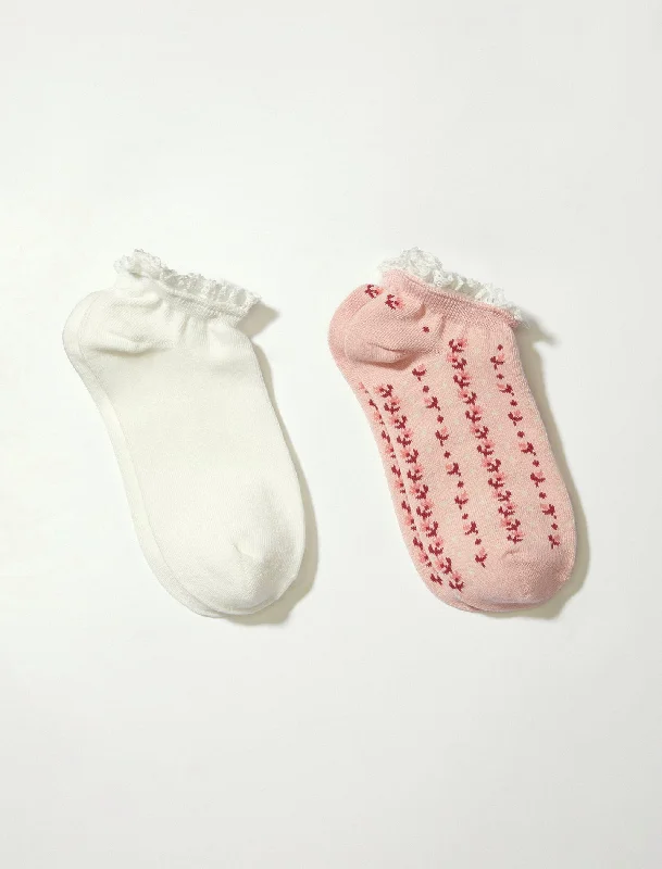 Women's Functional Apparel For Outdoor Activities Lucky Brand Garden Lace Trim Ped Sock 2 Pk Women's Functional Apparel For Outdoor Activities Lucky Brand Garden Lace Trim Ped Sock 2 Pk