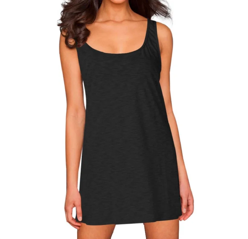 Tailored Clothing For Women Jersey Tank Dress Cover Up In Black