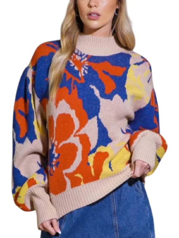 Women's High-Fashion Attire Frankie Floral Sweater In Multi Color