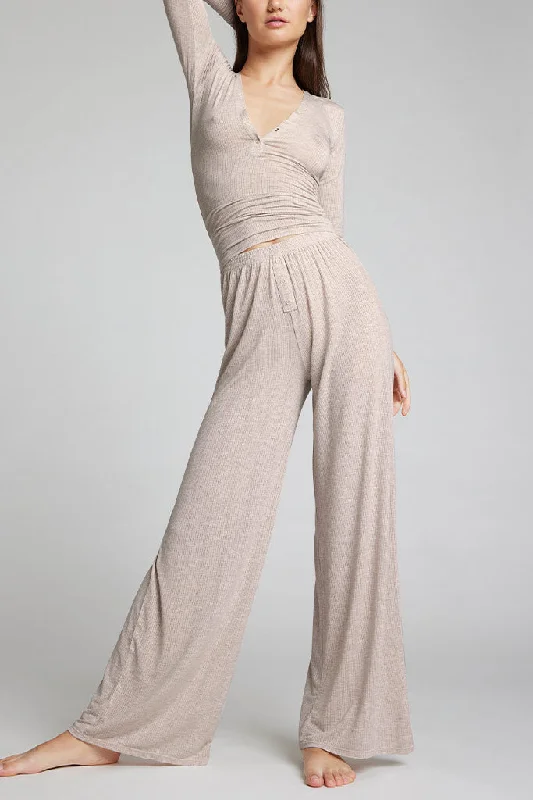 Women's Fashionable Clothing Sets Whipped Track Pant in Sand