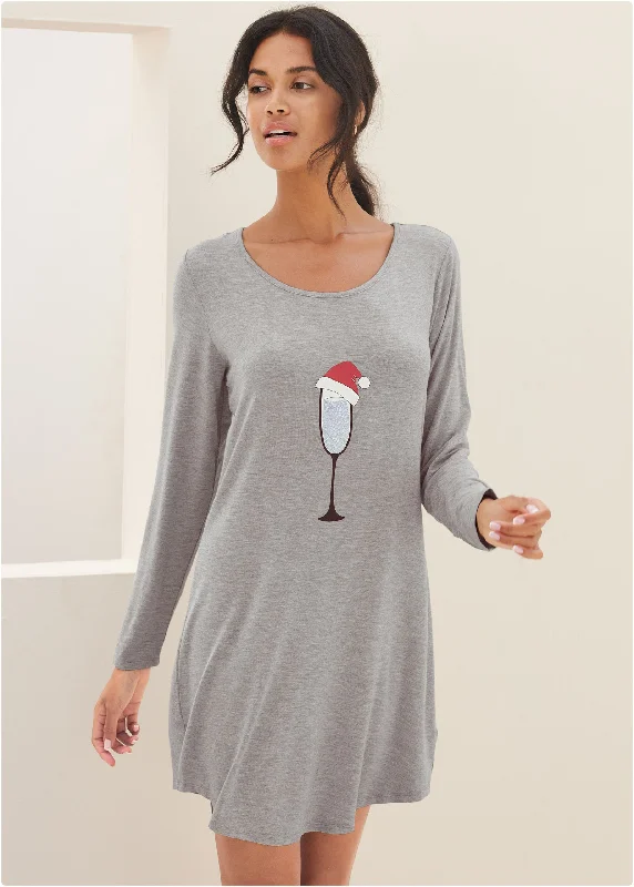 Elegant Clothing For Women Graphic Sleepshirt - Santas Hat