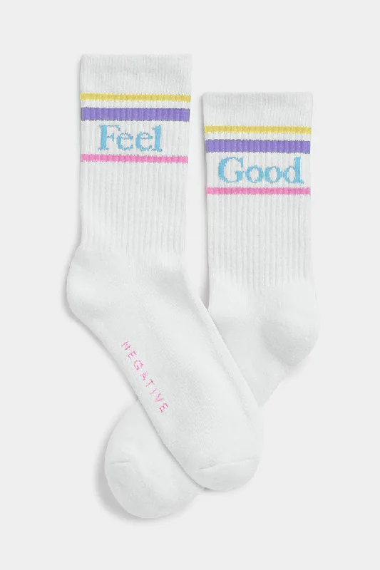 Women's Plus-Size Apparel Feel Good Varsity Sock in Confetti