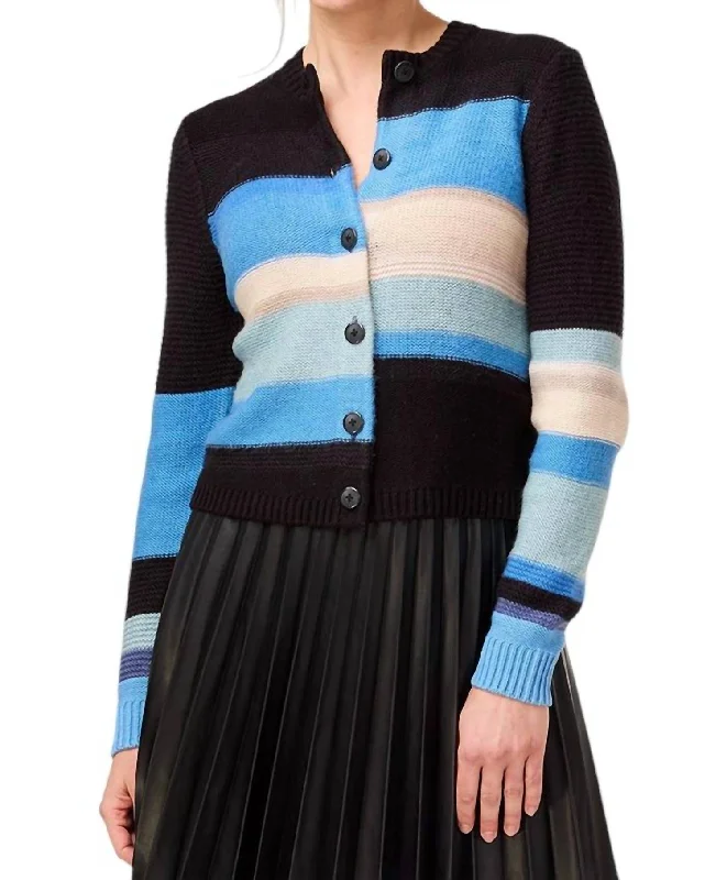 Women's Clothing For Special Occasions Mid-Day Mix Cardigan In Blue Multi