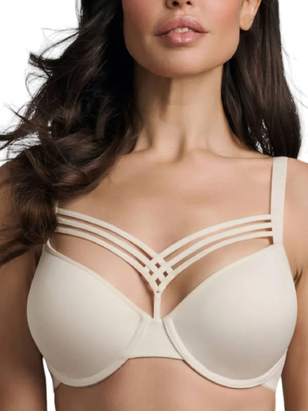 Women's Vintage-Inspired Clothing Sale Dame De Paris Padded Plunge Bra In Ivory