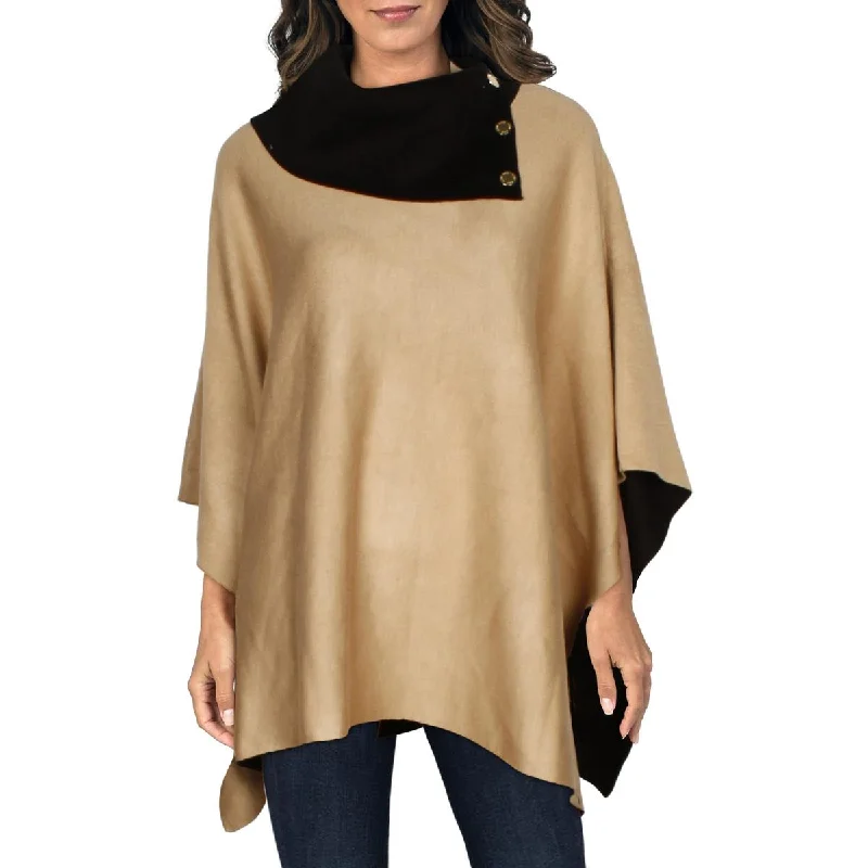 Women's Vintage Clothes Womens Knit Embellished Poncho Sweater