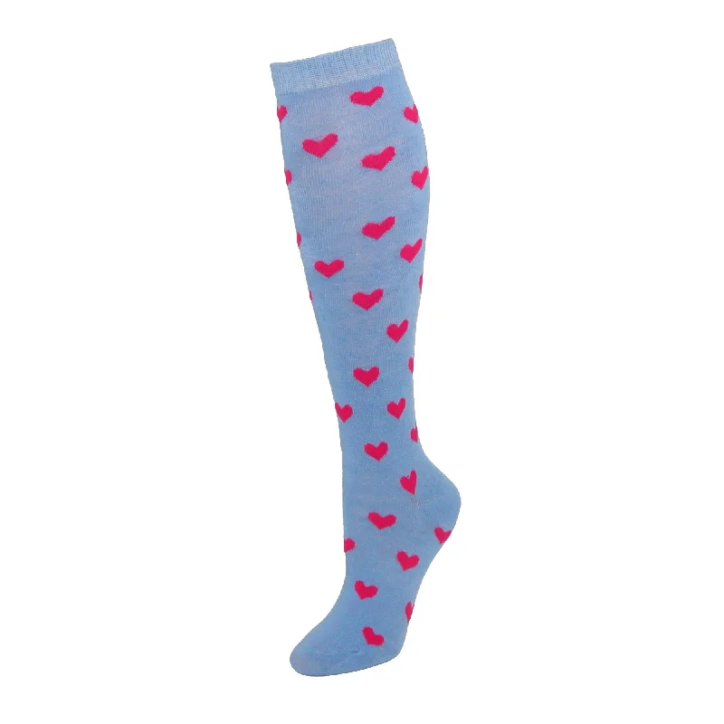 Women's Stylish Professional Apparel Women's Heart Print Knee High Socks