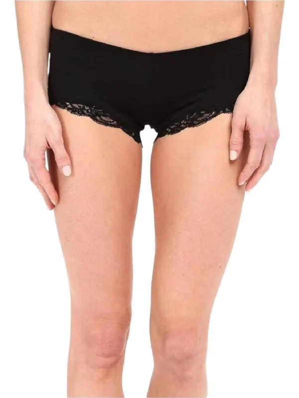 Women's Clothing For Casual Outings Delicious With Lace Hipster Brief Panty In Black