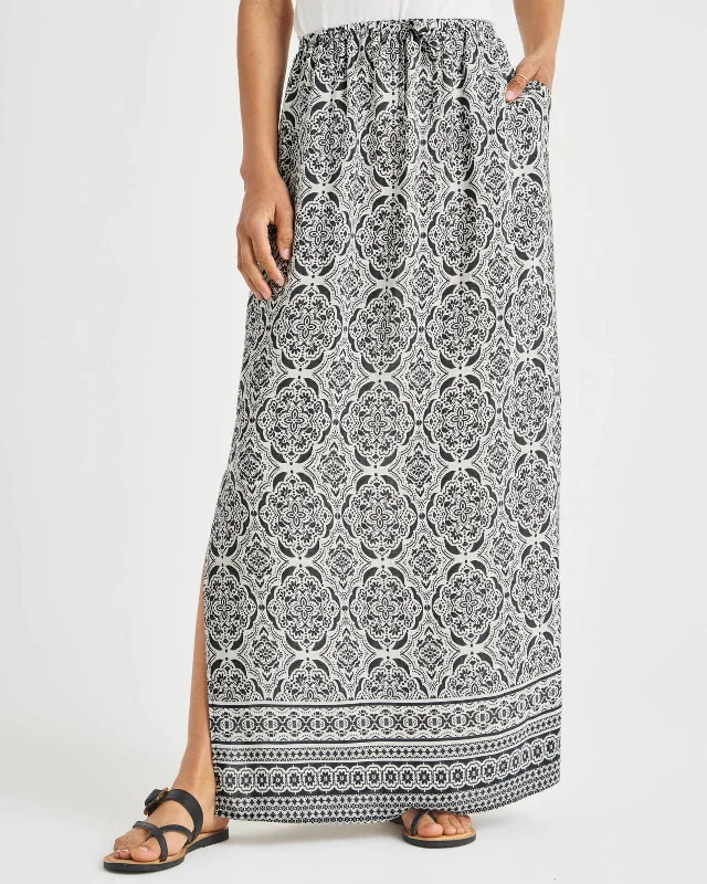 Women's Functional Outdoor Garments Printed Alessandra Silk Maxi Skirt