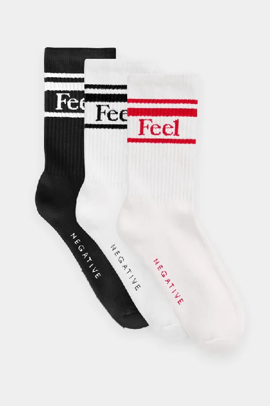 Women's Elegant Evening Attire Feel Good Varsity Sock in Manhattan (Pack)