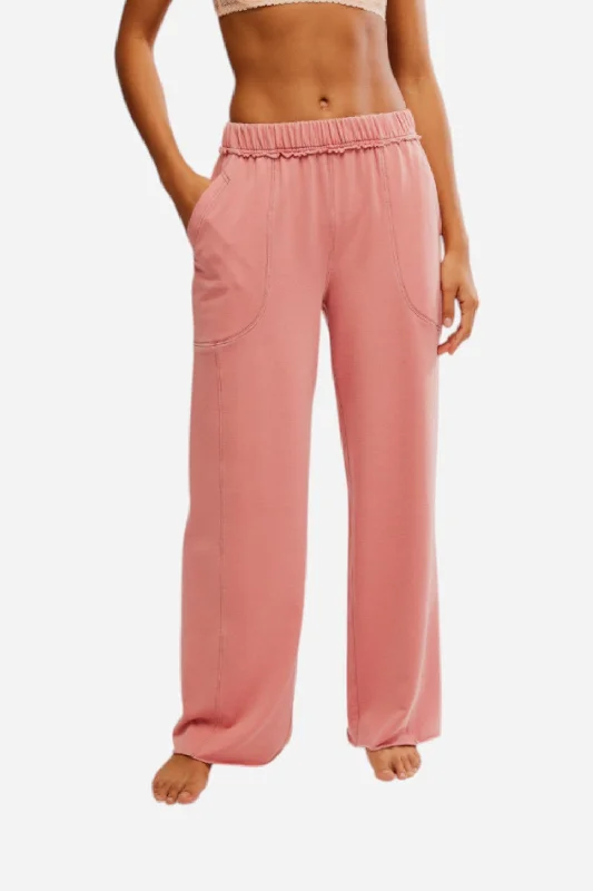 Women's Comfy Attire For Lounging Free People Don't Wait Up Lounge Pant in Rose Dawn Women's Comfy Attire For Lounging Free People Don't Wait Up Lounge Pant in Rose Dawn