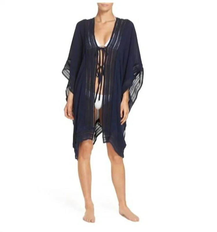 Timeless Women's Apparel Embroidered Serendipity Swim Cover Up In Blue