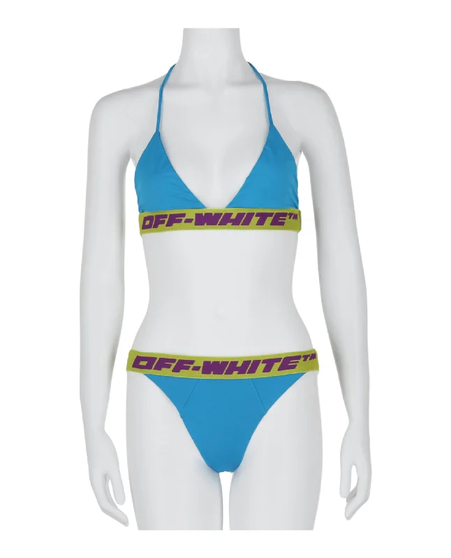 Charming Women's Outfit For Special Occasions Logo Band Bikini Set