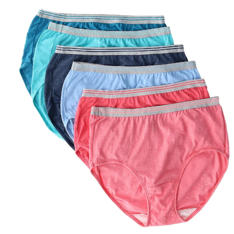 Charming Women's Garments Women's Heather Brief Underwear (6 Pair Pack)