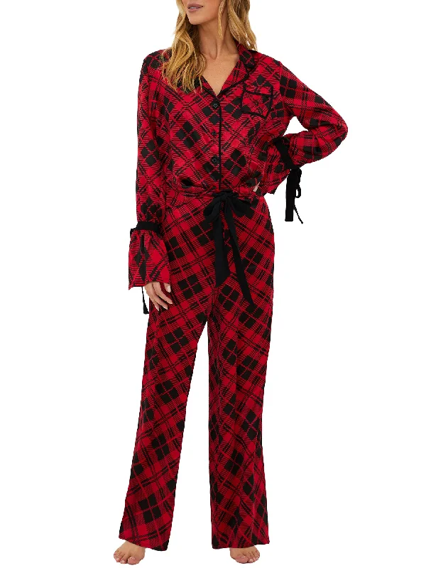 Women's Workout Clothing Beach Riot Women's Lee Anne Brooke Woven Pajama Set