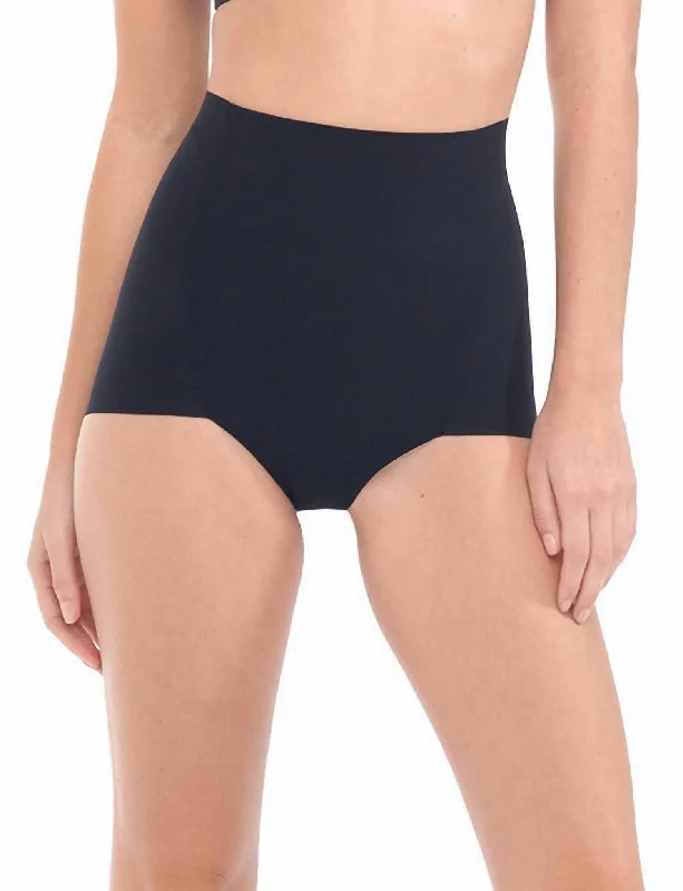 Women's Clothing Sets High-Waist Control Brief In Black