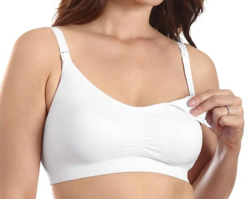 Women's Clothes For Outdoor Events Santoni Wirefree Nursing Bra In White