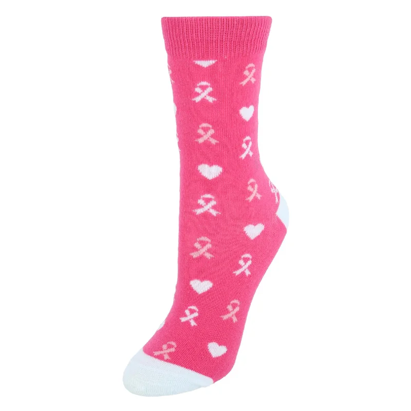 Women's Trendy Garments Women's Breast Cancer Awareness Novelty Socks