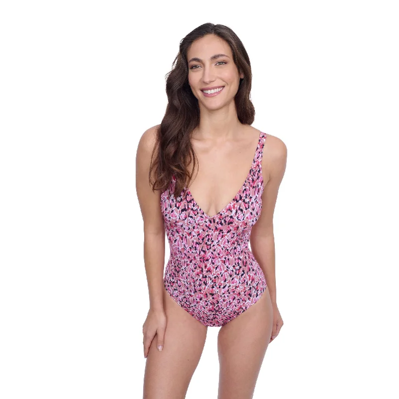 Women's Casual Outfit Pretty Wild V-Neck One Piece Swimsuit