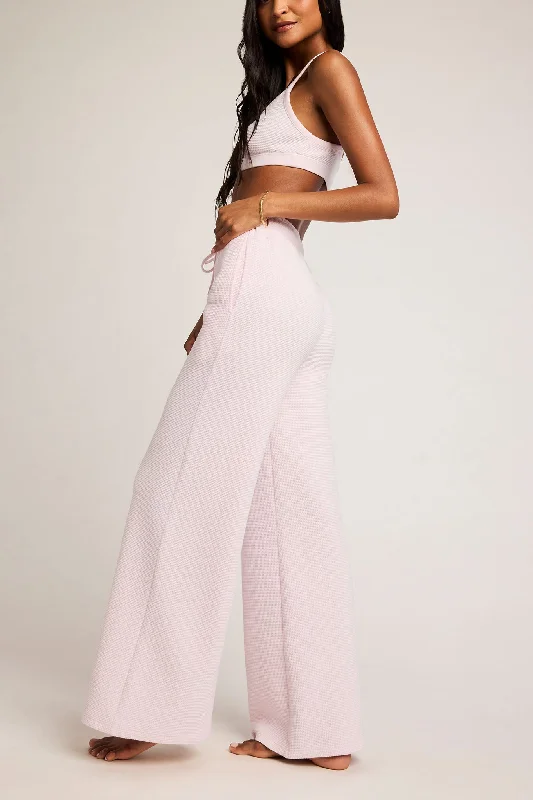 Women's Casual Apparel For Weekends Waffle Knit Track Pant in Puff