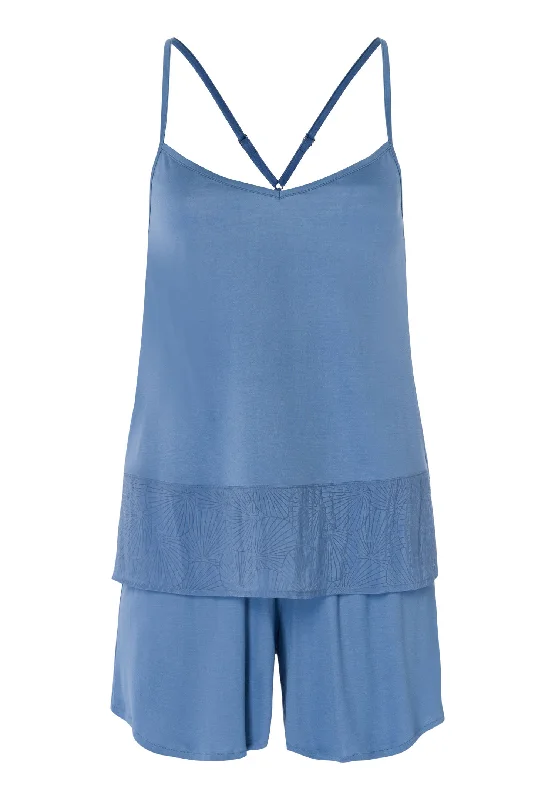 Casual Chic Clothing For Women Audrey Silk Blend Short Pajama Set | Dusty Blue 74918-2515