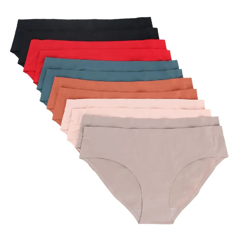 Women's Comfortable Garments Women's No Show Bikini Panty Assorted (12 Pack)