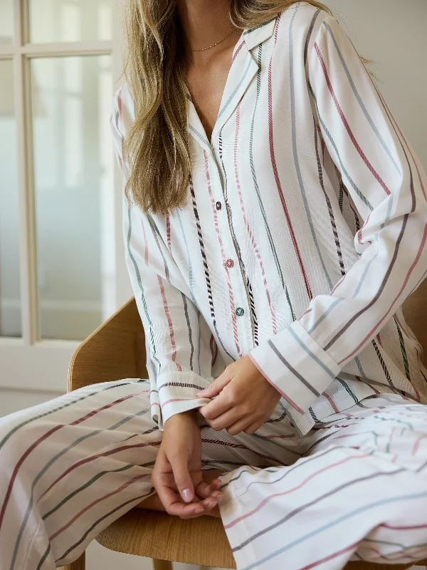 Women's Casual Wear Clothing Women's Soft Woven Long Sleeve Pajama Set