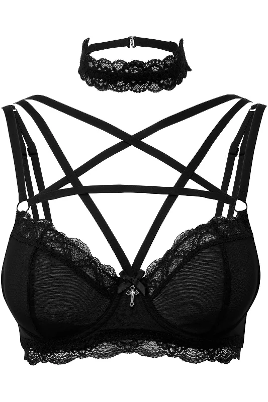 Women's Fashion-Forward Apparel She Bites Lace Bra [B]