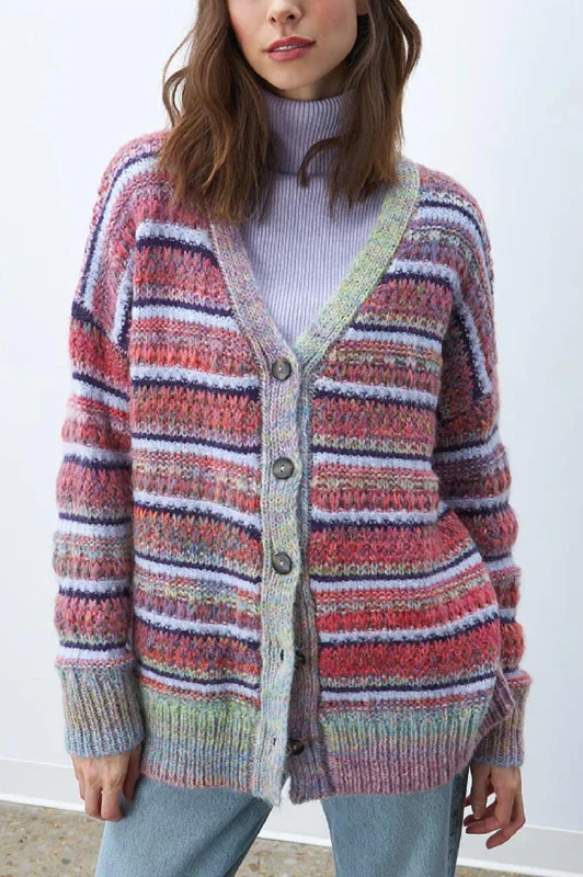 Women's Casual Apparel Cherry Cardigan In Wild Prism