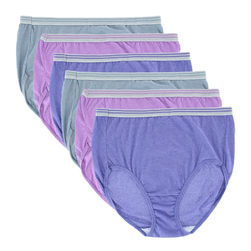 Women's Athletic Apparel Women's Plus Size Fit For Me Brief Underwear (6 Pack)