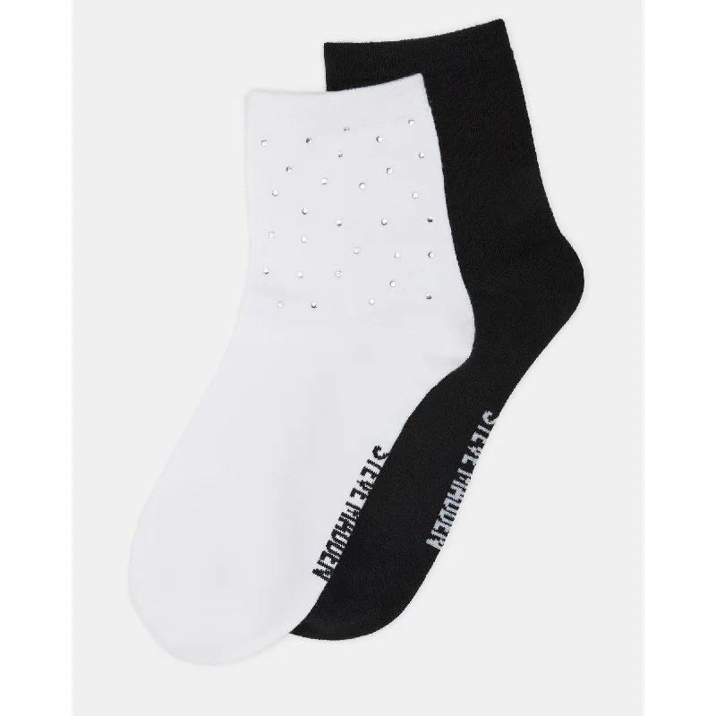 Women's Clothing For Special Occasions Iced Socks White/black