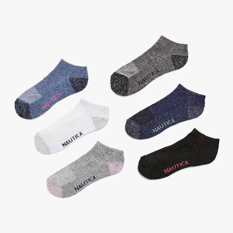 Women's Plus-Size Casual Outfit Nautica Womens Athletic Low Cut Socks, 6-Pack